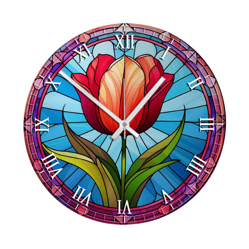 Tulip Suncatcher Effect Clock